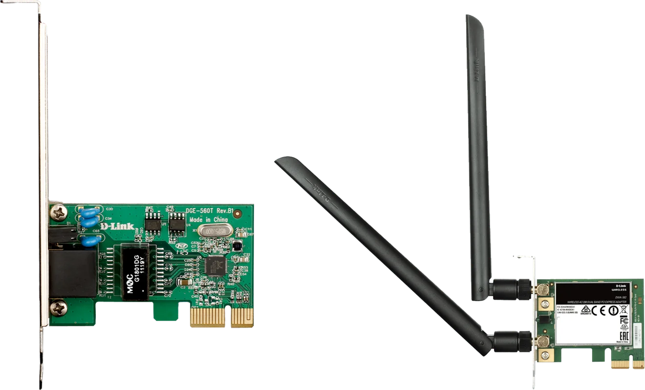 بطاقات D-Link للشبكة وWi-Fi
