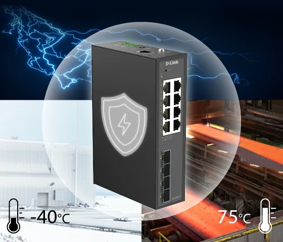 رسم توضيحي للبنية المتينة المصممة للظروف الصعبة في DIS-210G-12