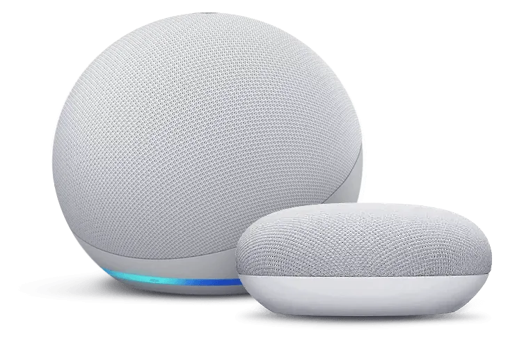 Voice control with Alexa and Google Assistant illustration