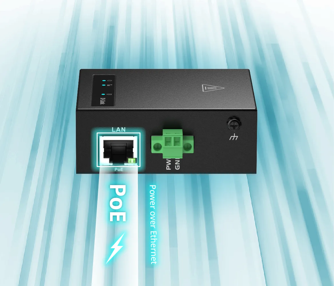 رسم توضيحي لتعزيز شبكة M2M الخاصة بك بتقنية PoE+ في DWM-311-TP