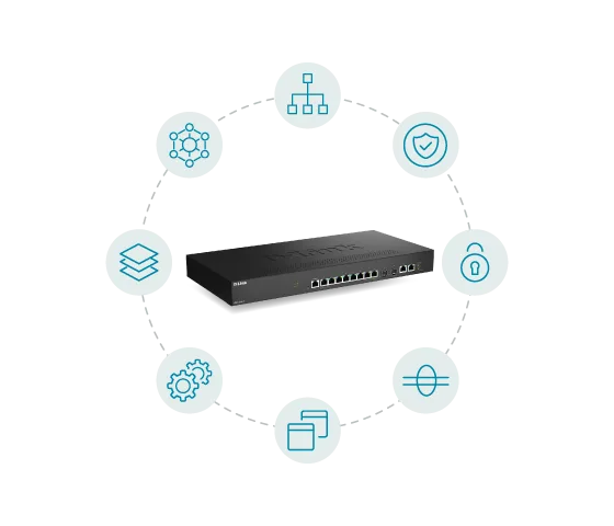 DMS-1250-12 Support L2+ Features illustration