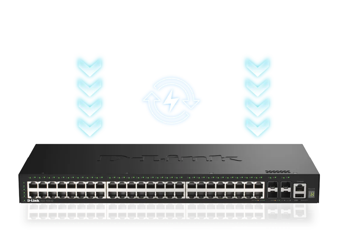 DGS-1530-52 dependable power for enterprise networks illustration