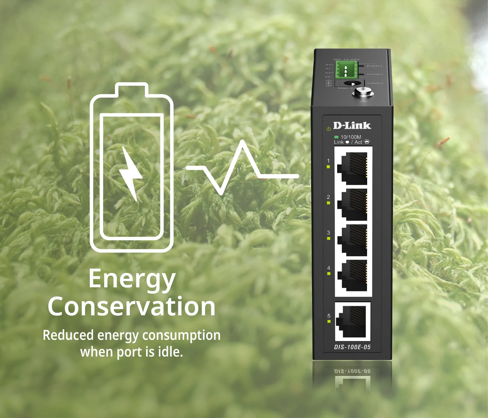 DIS-100E-05 Save Power, Stay Reliable illustration