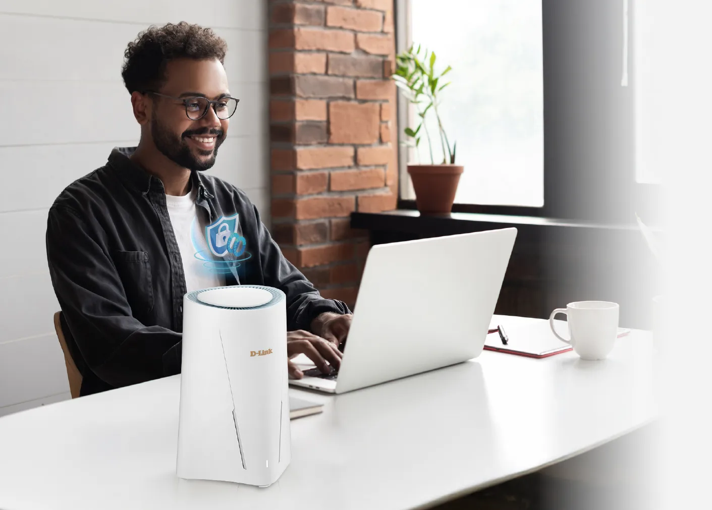 رسم توضيحي لاتصال VPN سهل بأمان معزز في DBR-560