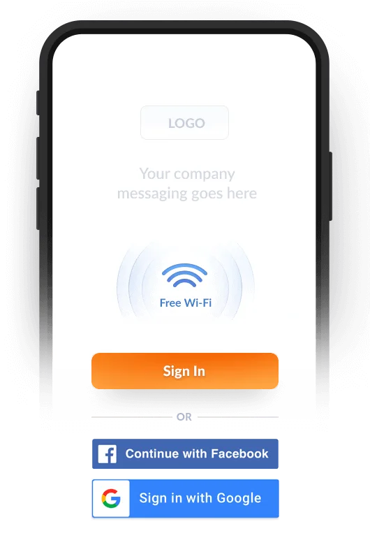 Get your guests online through a captive portal illustration