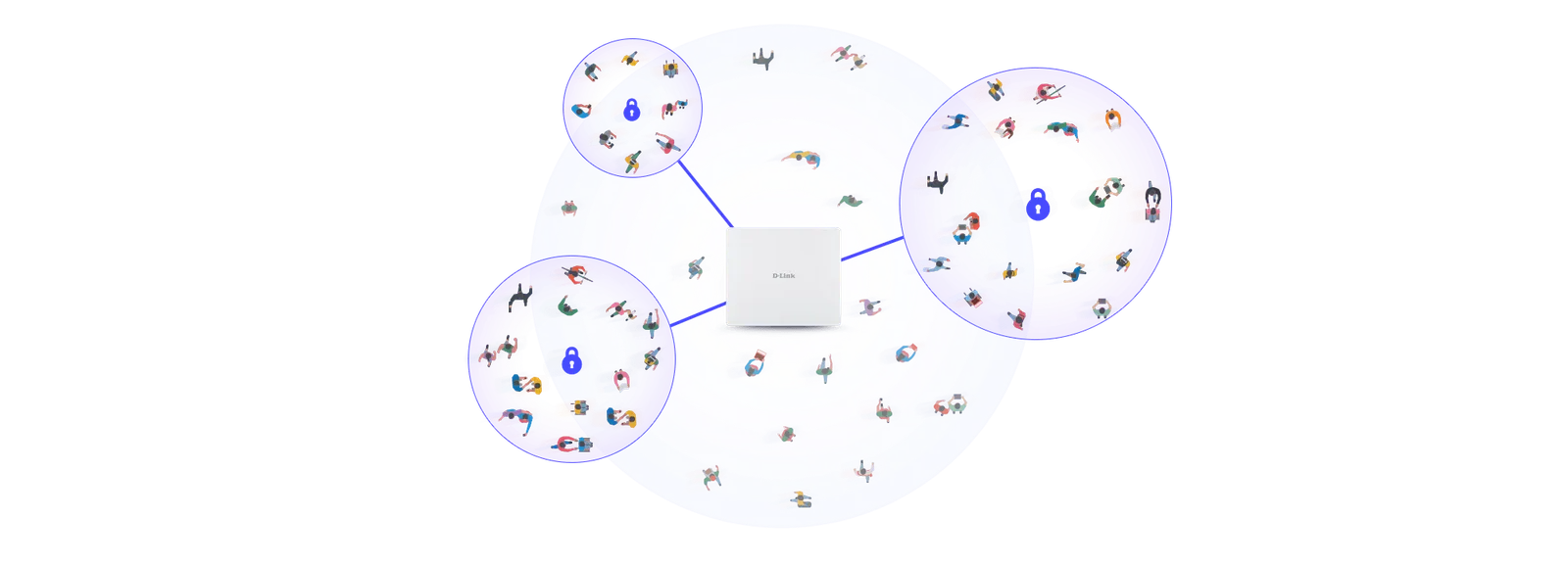 Illustration « Connectez des foules entières à un internet plus sûr et plus rapide » du DAP-X3060OU