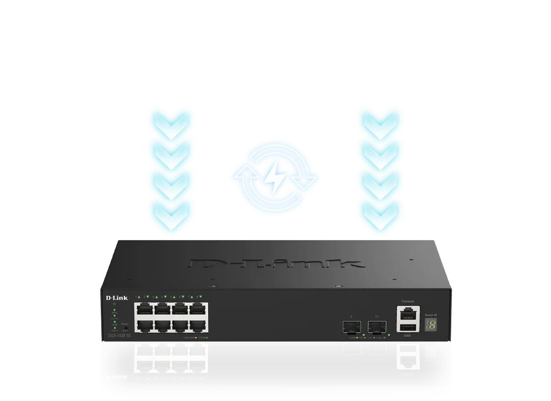 DGS-1530-10 dependable power for enterprise networks illustration