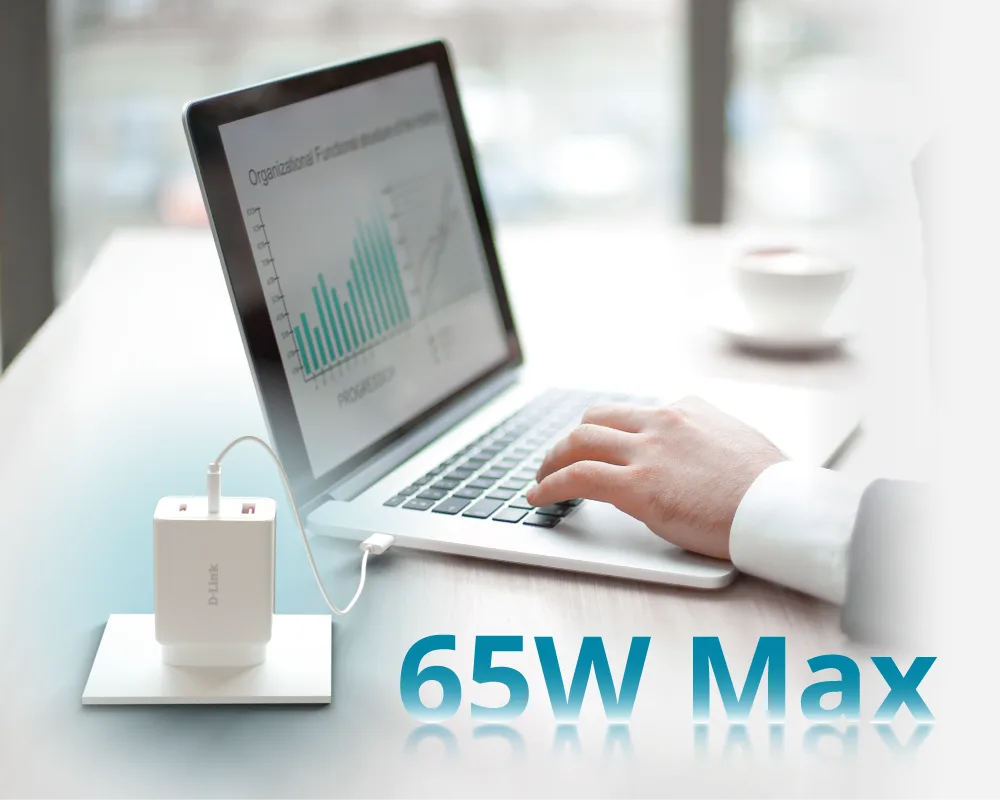 رسم توضيحي للشحن السريع بقدرة 65W في DCP-651
