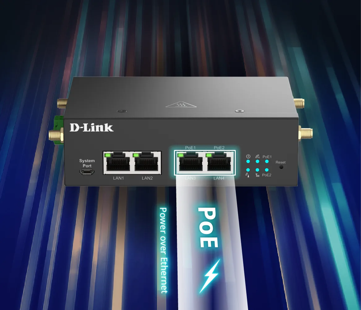 DWM-314-GP PoE+ M2M network illustration