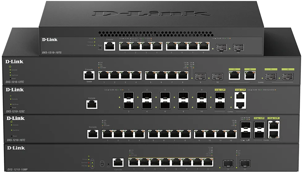 رسم توضيحي للتكامل السلس في DXS-1210-28T