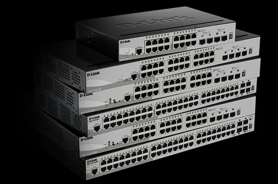 Illustration du CLI standard du secteur avec empilage 10G SFP+ de la série DGS-1510