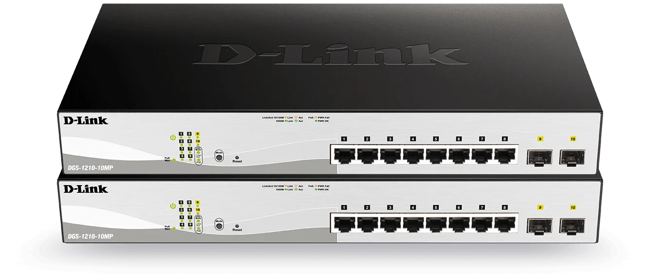 سلسلة D-Link DGS-1210: وصلات صاعدة بالألياف الضوئية