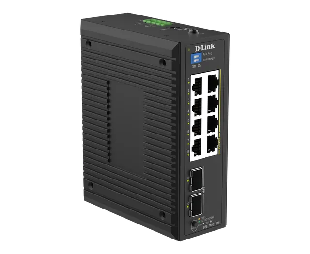 Commutateur PoE industriel non administrable 8 ports 1G PoE+ + 2 ports SFP 1G