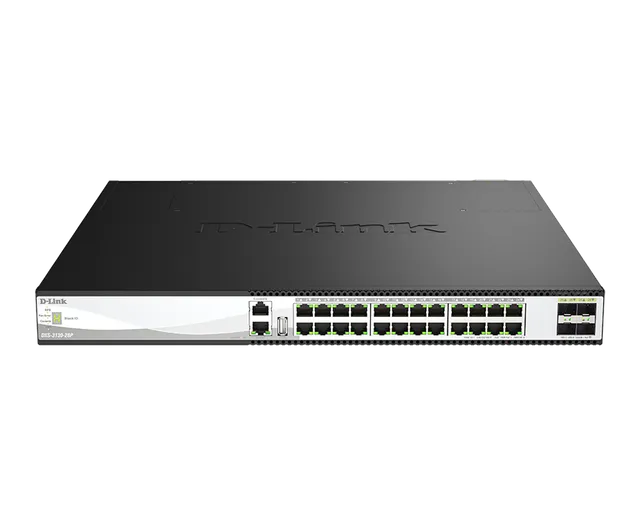 24-Port 10G Layer 3 Stackable Aggregation Managed PoE Switch