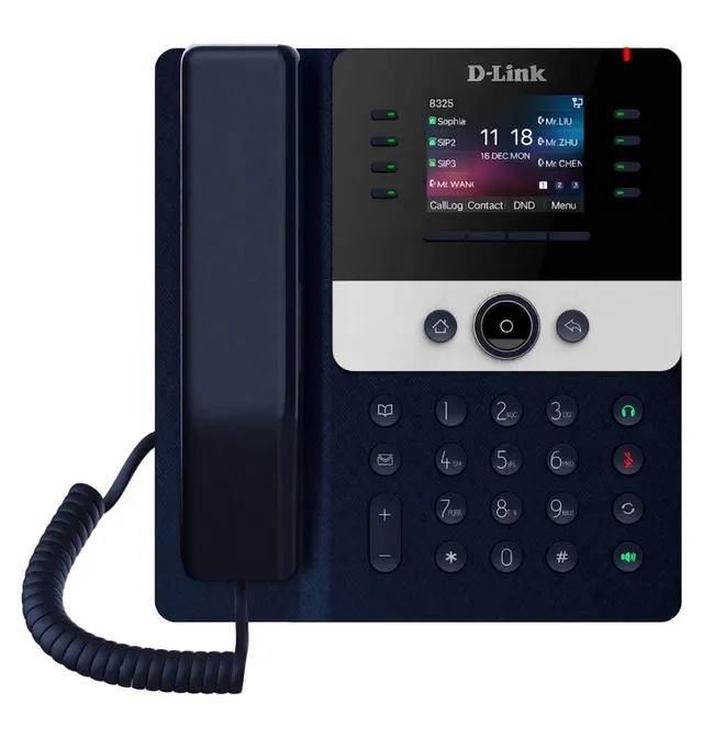 DPH-400G 12-Line Gigabit PoE Color LCD SIP IP Phone
