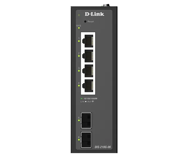 Commutateur intelligent industriel 4 ports 1G + 2 ports 1G SFP