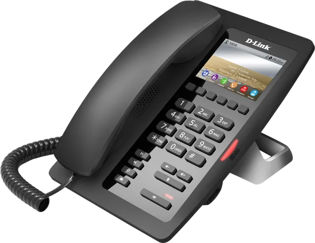 هاتف IP فندقي يدعم PoE وWi-Fi بعدد 2 من الخطوط DPH-200SE