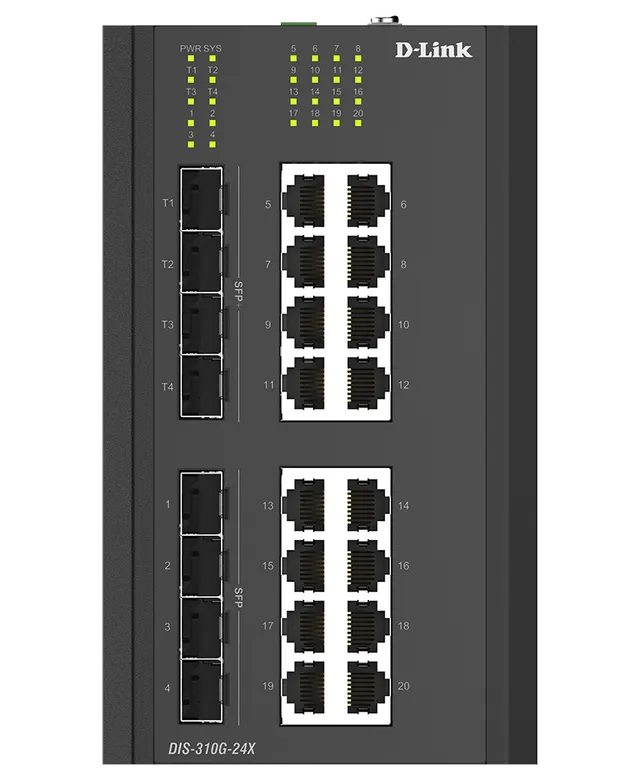 Commutateur administrable industriel 16 ports 1GE + 4 ports 1G SFP + 4 ports 10G SFP+
