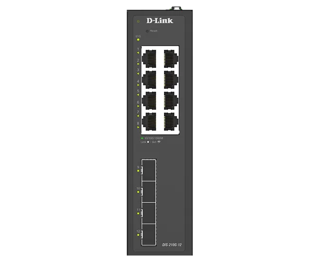 Commutateur intelligent industriel 8 ports 1G + 4 ports 1G SFP