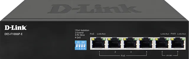 D-Link DES-F1006P-E front view