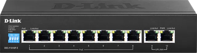 D-Link DES-F1010P-E front view