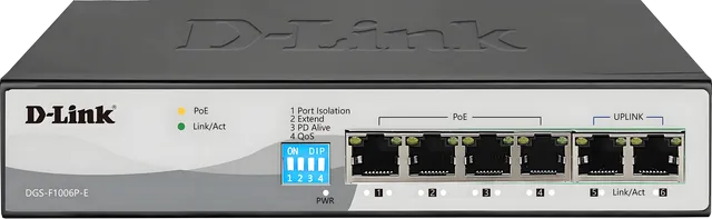 D-Link DGS-F1006P-E front view
