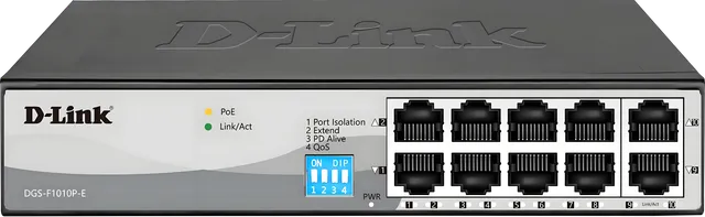 D-Link DGS-F1010P-E front view