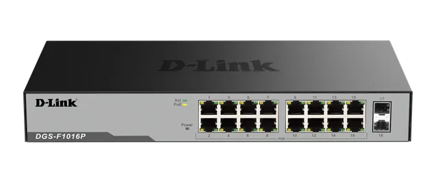 D-Link DGS-F1016P front view