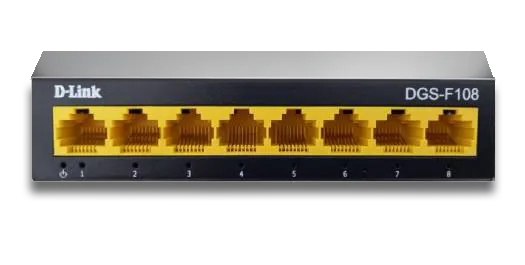 منظر أمامي 2 لـ D-Link DGS-F108