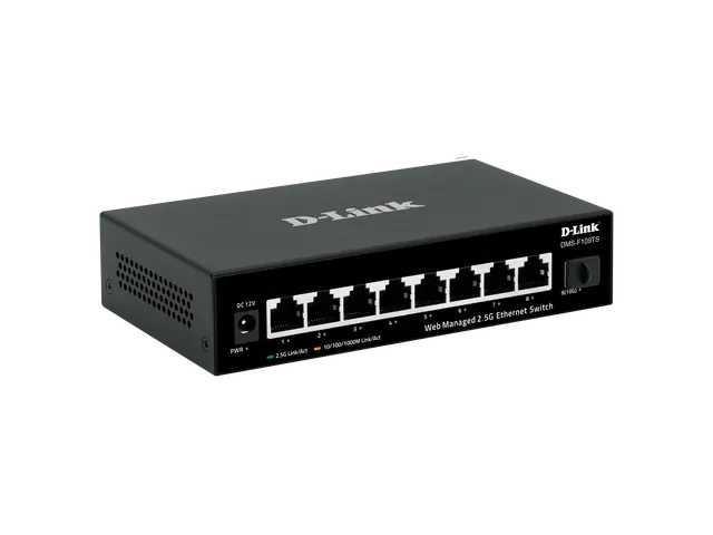 منظر مائل من اليسار لـ D-Link DMS-F109TS