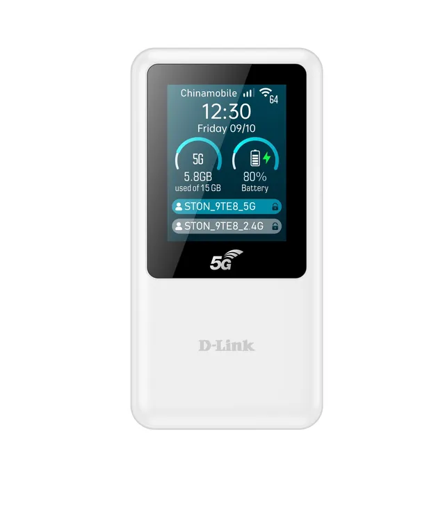 منظر أمامي لنقطة اتصال محمولة AX1800 5G Wi-Fi 6 D-Link DWR-700V