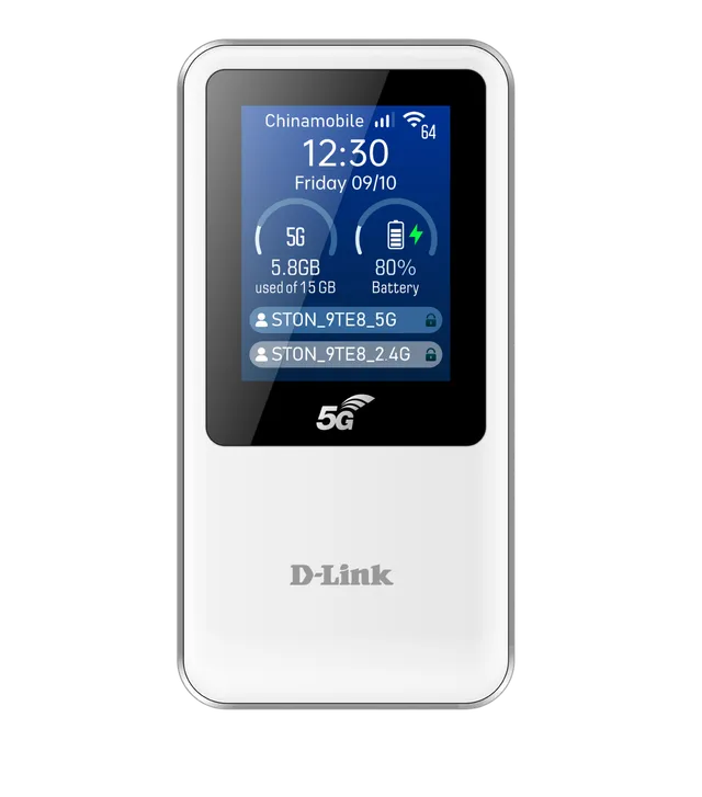 منظر أمامي لنقطة اتصال محمولة AX1800 5G Wi-Fi 6 D-Link DWR-710V
